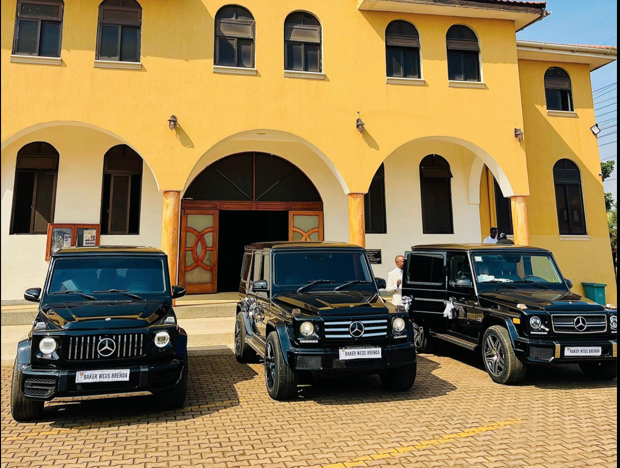 Luxoriax luxury fleet at event venue in Kampala